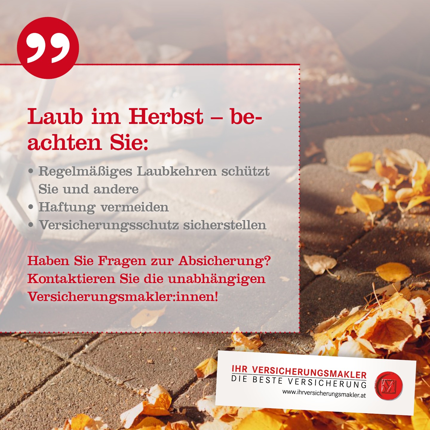 Laubkehren im Herbst!